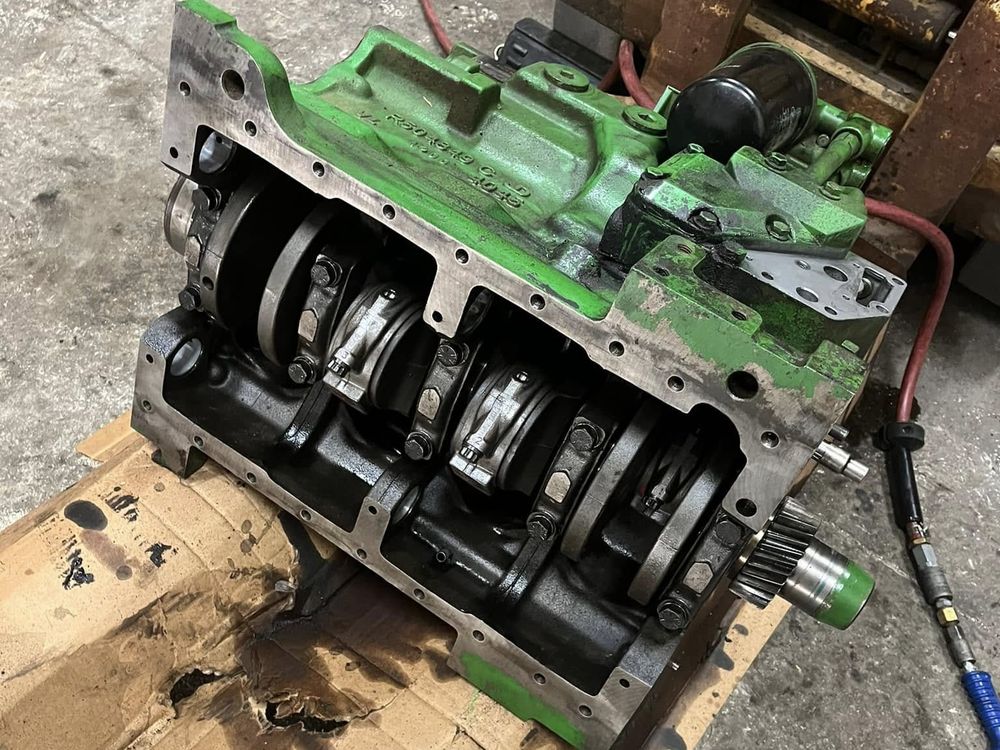 Engine crankcase teardown in the shop
